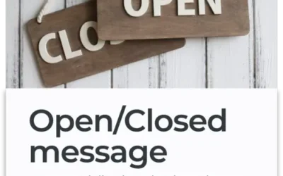 Open / Closed / Business Hours Message Plan