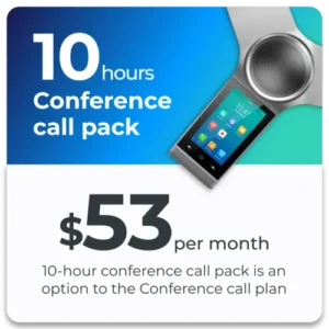 Conference call pack 10 hours per month