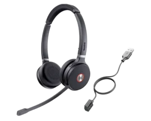 MOVOX Yealink WHD622 Dual Wireless Headset with Charging Cable